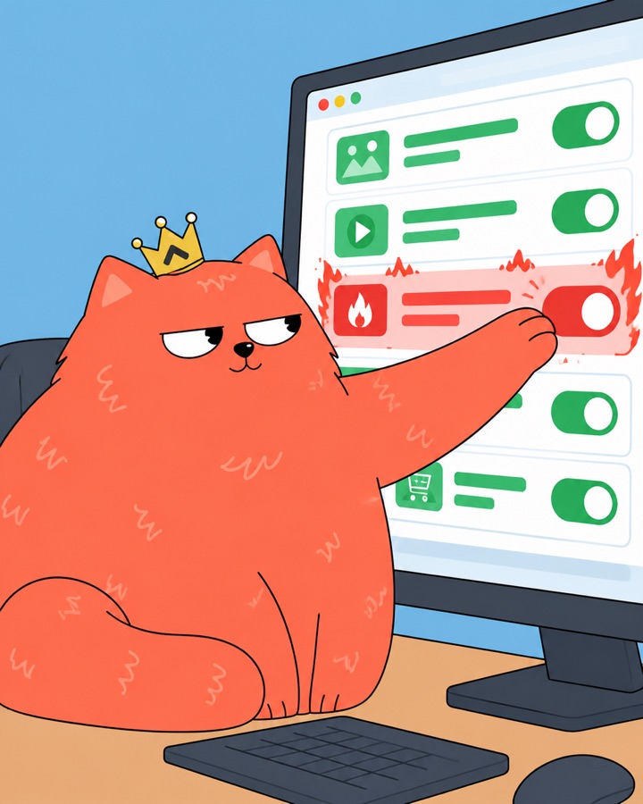 Capi apaga un anuncio en llamas en el panel de anuncios